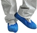Disposable blue polyethylene shoe cover per 100