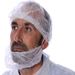 PLP non-woven white beard cover, pack of 100