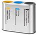 Stainless steel 3-stream recycling bin