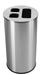 Recyclable waste collector 60L brushed stainless JVD