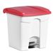 HACCP kitchen waste bin 30 L red pedal