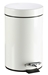 Pedal bin 3 L white metal