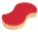 Red sponge pad scraping by Spontex 10