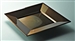 Chocolate colored plastic plate square 180 x 72