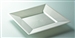 Square mother-of-pearl colored plastic plate 180 x 72