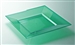 Green plastic plate square 180 x 72