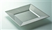 Silver colored plastic plate square 240 by 96