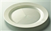 Round mother-of-pearl colored plastic plate 190 mm by 96