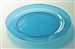 Round blue plastic plate 240 mm by 132
