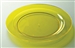 Yellow plastic plate round 240 mm by 132
