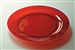 Round red plastic plate 240 mm by 132
