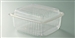 Microwave container with lid hinge 1500 grs