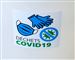 Covid 19 label for waste bin