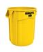 Round 76L Rubbermaid raw container yellow