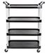 Rubbermaid 4-tier service trolley black