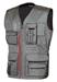 Work coat sleeveless gray multipoches