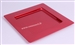 Under carmine square plastic plate x 72