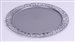 Disposable round plate in silver prestige package 72