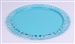 Disposable round plate in turquoise prestige package 72