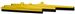 Industrial floor squeegee 45 cm yellow and black