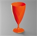 Disposable glass crystal wine 15 cl orange