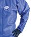 Blue disposable coverall cat III type 5 and 6