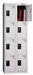 Cloakroom Multicase 4 squares superimposed 2 columns width 400mm