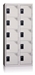 Cloakroom Multicase 5 squares superimposed 2 columns width 300mm