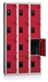 Cloakroom Multicase 5 squares superimposed 3 columns Width 300mm