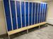 Cloakroom metal industry clean 3 columns