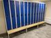 Cloakroom metal industry own 4 columns