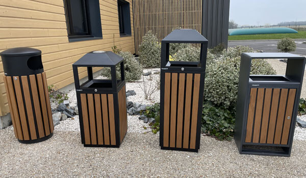 Outdoor wooden trash cans - manufacturers - prices